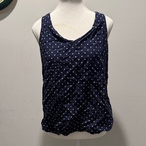 Old Navy Navy Blue Polka Dot Tank Top